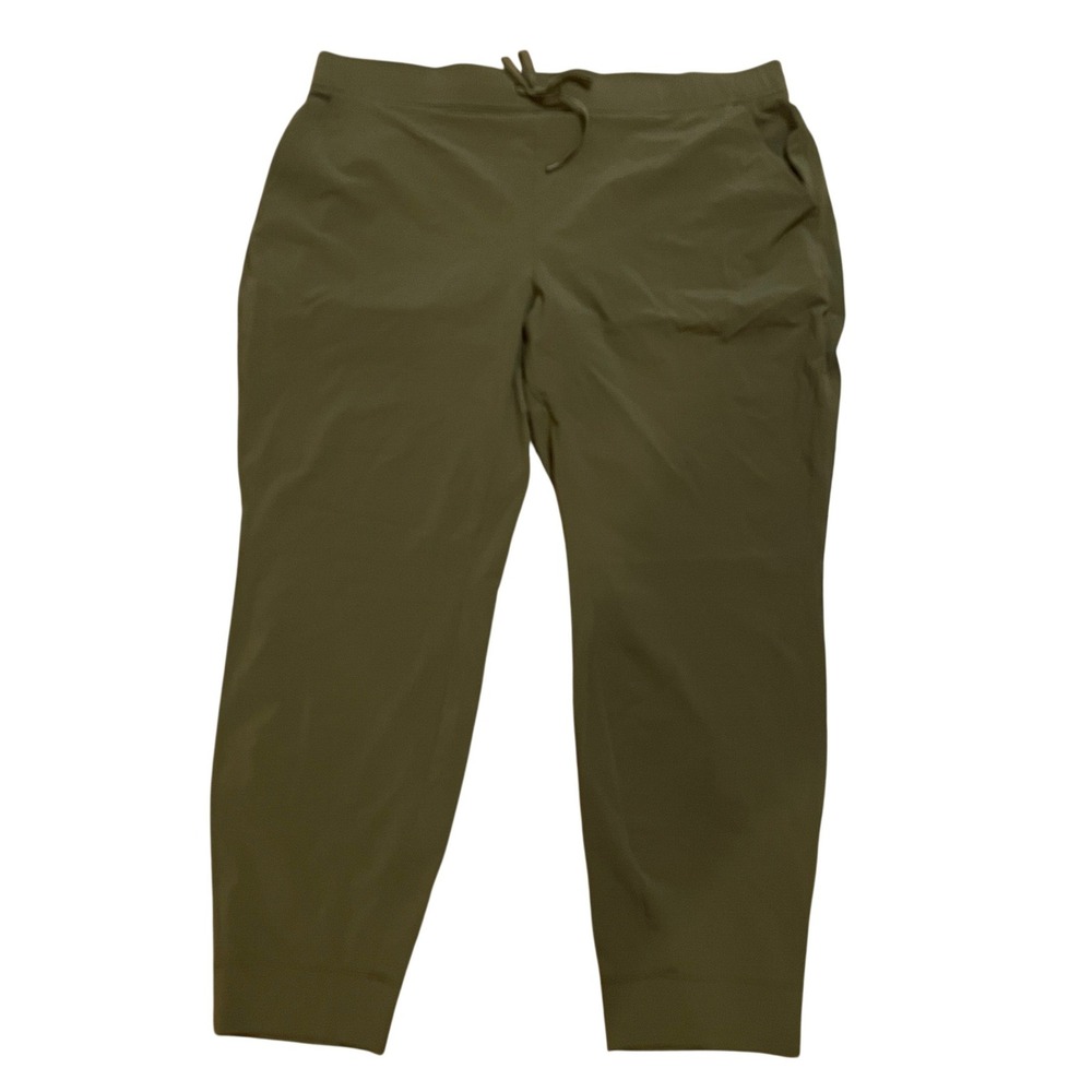 Eddie Bauer Women's 2XL Tall Olive Green Active Jogger Pants Stretch Hiking Gorp